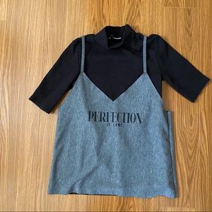 Super Cute #Zara 2 in 1 short sleeve turtleneck